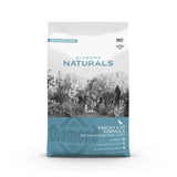 Diamond Naturals Finicky Cat Formula Rich in Chicken Meal and Rice Dry Cat Food packaging with vibrant design.