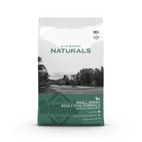 Diamond Naturals Small Breed Adult Dog Formula Rich in Lamb and Rice Dry Dog Food package featuring high-quality ingredients.