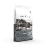 Diamond Naturals Senior Dog Formula Rich in Chicken with Eggs and Oat Flakes Dry Dog Food in a bag on a white background.