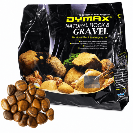 Dymax Stripe Yuhua Stone 4kg aquarium gravel for landscaping and fish comfort