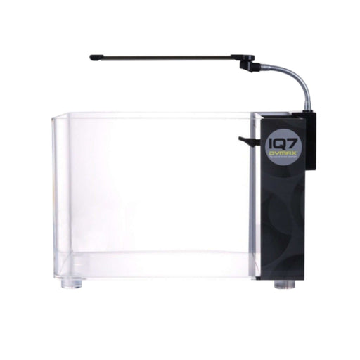 Dymax IQ7 Acrylic Aquarium showcasing its minimalist design and integrated filtration system for easy maintenance.