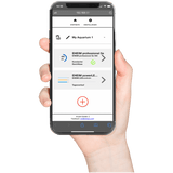 EHEIM Professionel 5e 600T displayed on a smartphone app for aquarium monitoring and control.