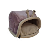 Pet Snail Bed in charming snail shape, soft brown design for cozy pet resting, featuring plush padding and easy access.