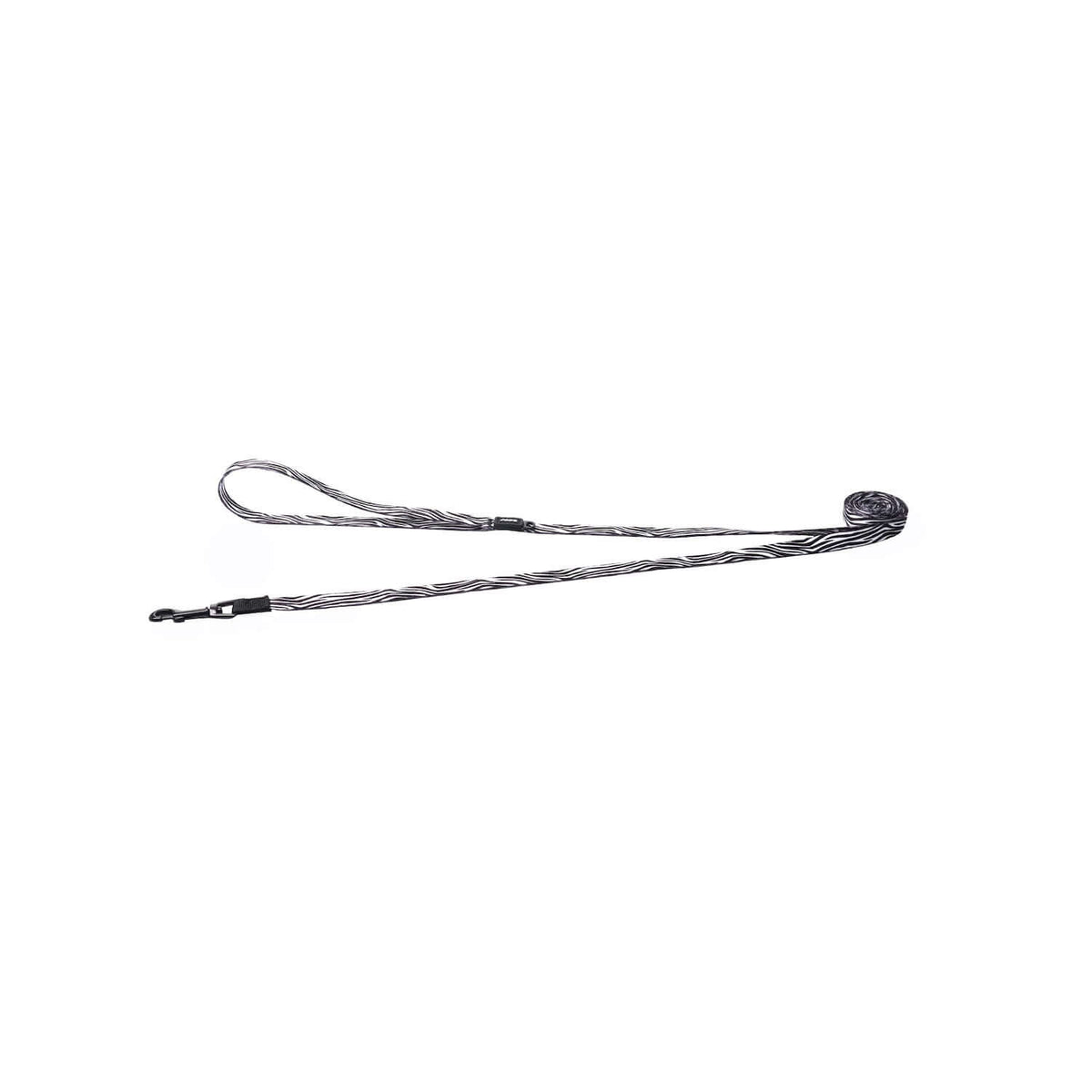 Rogz Fusion Safari Dog Lead in Zebra print, soft webbing, comfortable for walking dogs, includes accessory holder.
