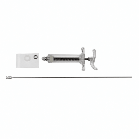 High Quality Plastic Steel Syringe for Aiptasia or Feeding with components including syringe and needle.