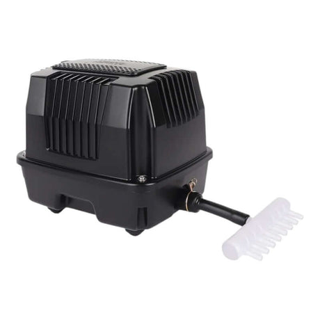 Hygger High Flow Air Pump for effective aquarium and pond aeration, featuring a durable design for high performance.