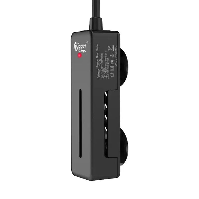 Hygger Nano Aquarium Heater 20W with smart safety alerts and auto shut-off for precise temperature control.