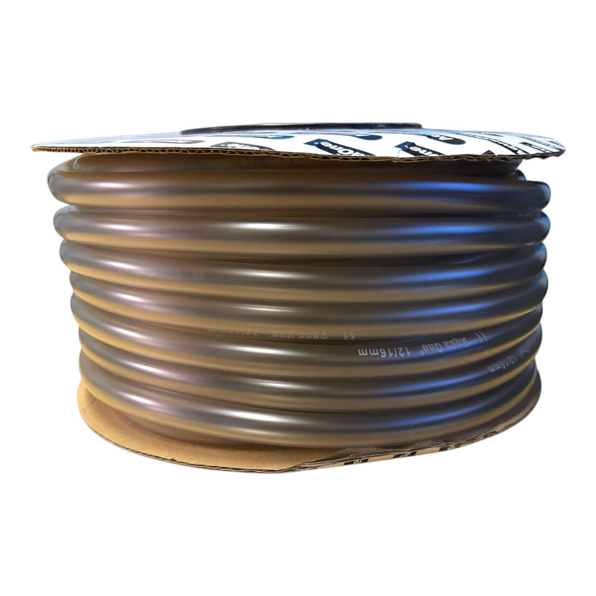 Aqua-One PVC Hose Tubing Per Meter coils in packaging, available in various sizes, ideal for plumbing and drainage.