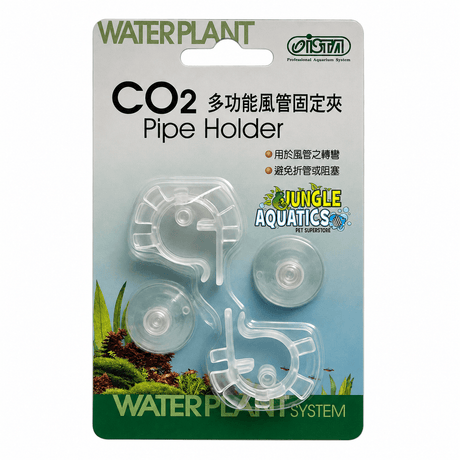 Ista Co2 Pipe Holder packaging featuring clips and suction cups for aquarium use.