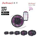 Jebao MOW Series Wifi LCD Wave Makers with WiFi App for smartphone control and adjustable wave patterns.