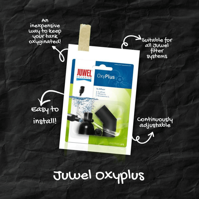 Juwel OxyPlus O2 Diffuser package showcasing easy installation and compatibility with Juwel filter systems.