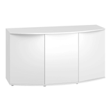 Juwel Vision Series white aquarium cabinet with curved design and three doors.