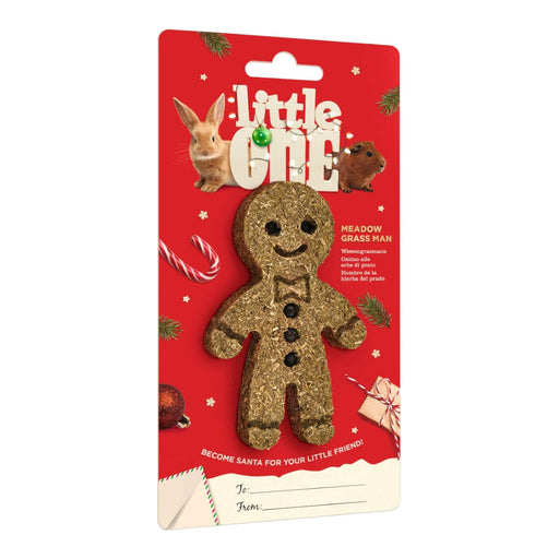 Little One Meadow Grass Man Treat for guinea pigs, rabbits, and small mammals, perfect Christmas edible toy.