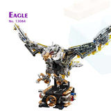 MJI Mechanical Eagle 13084 model built from building blocks, featuring detailed design and vibrant colors.
