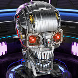 MJI Mechanical Skeleton 13089 detailed model with metallic finish and glowing red eyes, ideal for display and creative projects.