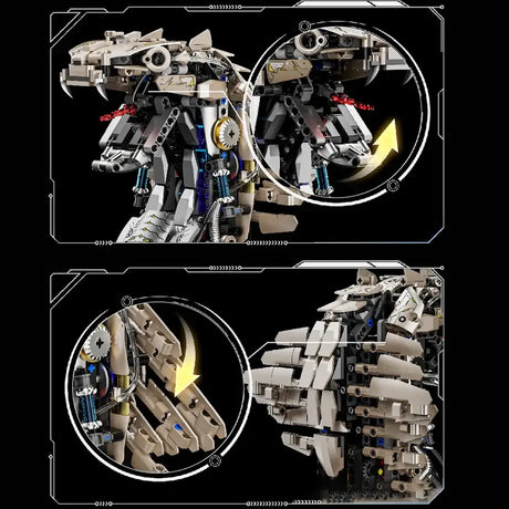 MJI Cyber Cobra 1186 detailed mechanical frame with intricate moving parts showcasing robotic articulation