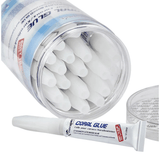 Maxspect Coral Glue Jar 20 x 5g Tubes featuring individual glue tubes in a storage jar