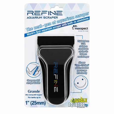 Maxspect Refine Aquarium Scraper Grande with built-in whetstone for easy aquarium maintenance.