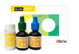 Red Sea MCP Ammonia Test Kit with reagents for measuring ammonia levels in marine aquariums.