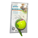 Pawise Tennis Ball Launcher packaging with a tennis ball, designed for easy and extended throwing for dogs.