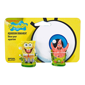 Penn-Plax Spongebob and Patrick Official aquarium ornament set featuring SpongeBob and Patrick figures.