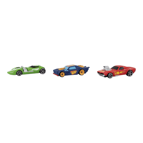 Penn-Plax Hot Wheels Cars Aquarium Decoration Bundle featuring three colorful miniature cars.