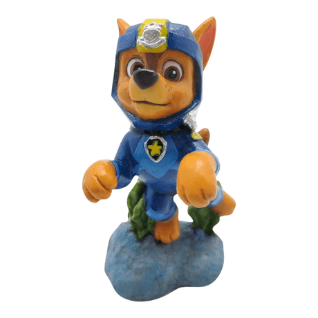 Penn-Plax Paw Patrol Aquarium Ornament Bundle featuring Chase in scuba gear for aquariums.