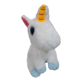 Plushy Charity Toy featuring a cute unicorn design with colorful horn and soft fur.