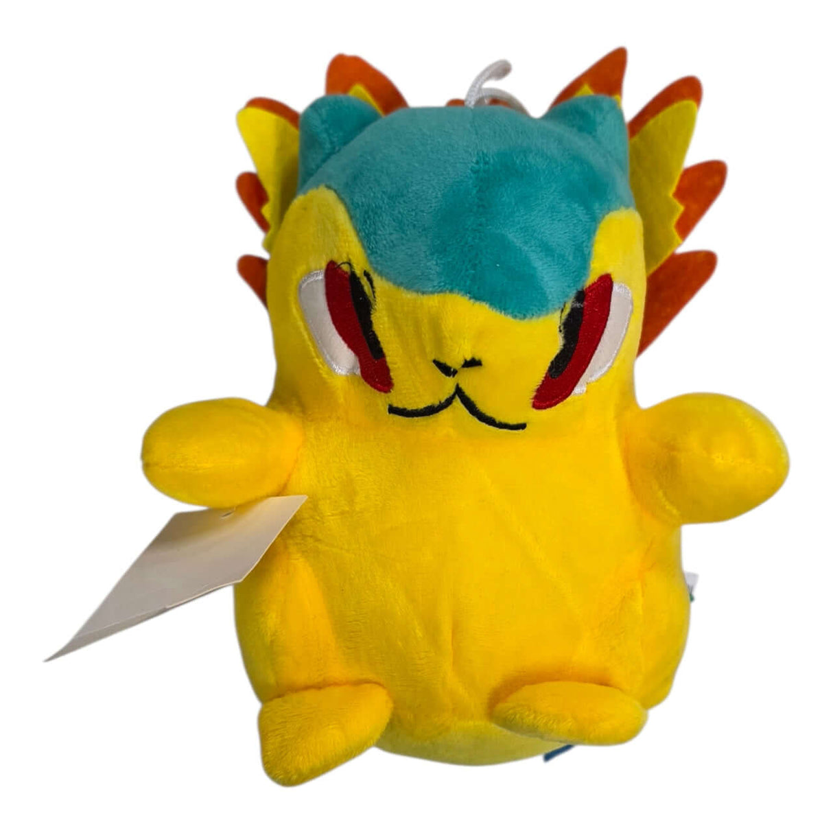 Plushy Charity Toy featuring a cute yellow and teal plush with vibrant details and soft texture.