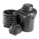 Pontec PondoPress 5000 All in One Pond Filter with hoses and bio-mechanical media for clean pond water.