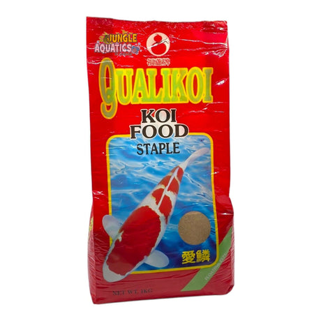 Qualikoi Baby Koi Fry Paste Food packaging featuring koi fish design and product details.