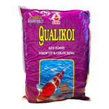 Qualikoi Growth and Colouring Koi Food packaging featuring vibrant koi graphics and purple design.