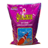 Qualikoi Growth and Colouring Koi Food package, enriched formula for healthy koi fish growth and color enhancement.