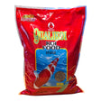 Qualikoi Staple Koi Food bag featuring koi fish image and high protein content for healthy koi nutrition.