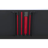 Red Sea Reefer G2+ 425 Aquarium filtration system components in red and black design.