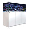 Red Sea Reefer G2+ 525 Aquarium featuring vibrant corals and a modern white cabinet design.