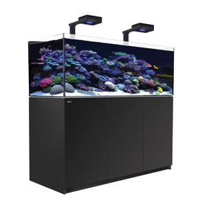 Red Sea Reefer G2+ 525 Aquarium showcasing vibrant coral reefs and LED lighting, ideal for marine enthusiasts.