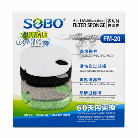 Replacement Sponge Set for SOBO Canister SF Series 4 in 1 multifunctional filter sponge set