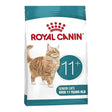 Royal Canin Ageing 11+ Dry Cat Food bag with an image of a senior cat.