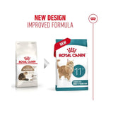 Image showcasing Royal Canin Ageing 11+ Dry Cat Food with new design and improved formula.