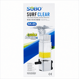 SOBO SK-05 Surface Skimmer packaging showing effective filtration for aquarium water.