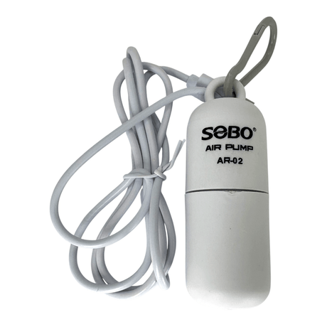 SOBO AR-02 Silent Usb Air Pump compact design with power cord for oxygen flow in small fish tanks