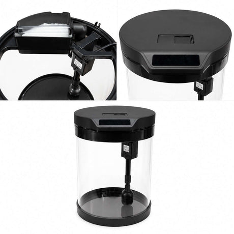 SOBO Q Series Round Shape Aquarium with sleek design and practical filter features for modern aquatic displays.