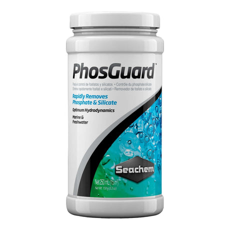 Seachem PhosGuard 250ml container for removing phosphate and silicate in marine and freshwater aquaria.