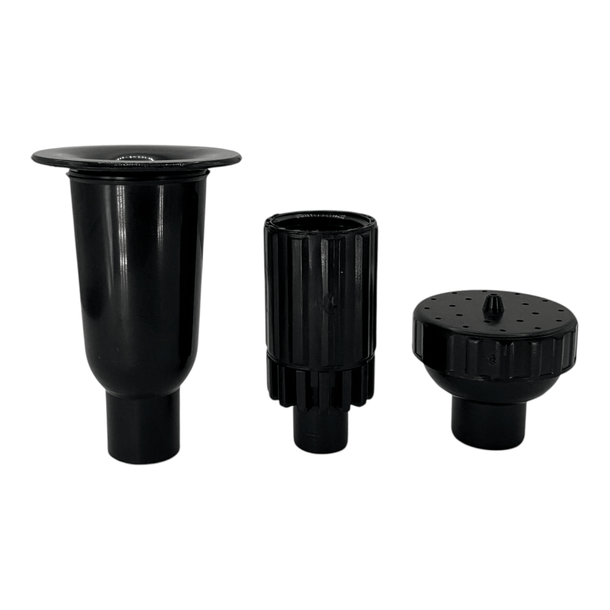 Solar Fountain Pump Kit with Solar Panel components including fountain heads for custom water features.