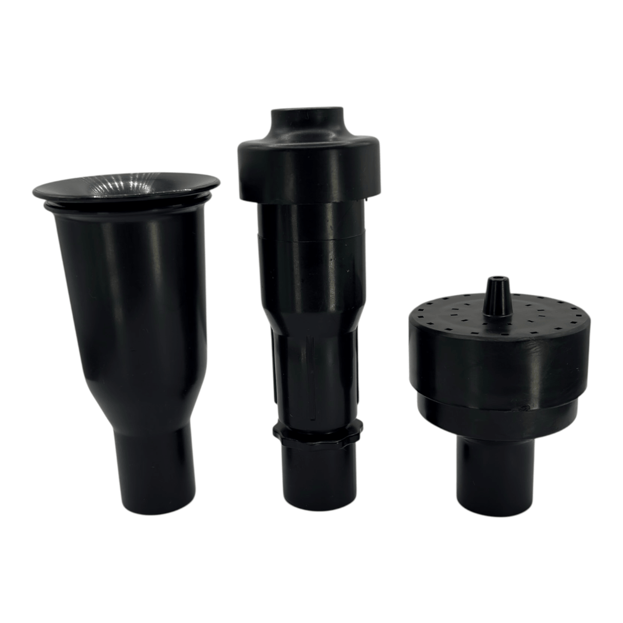 Solar Fountain Pump Kit with Solar Panel interchangeable nozzle attachments for various water feature options.
