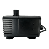 Solar Fountain Pump Kit with Solar Panel side view showing pump design and features for solar-powered water features.