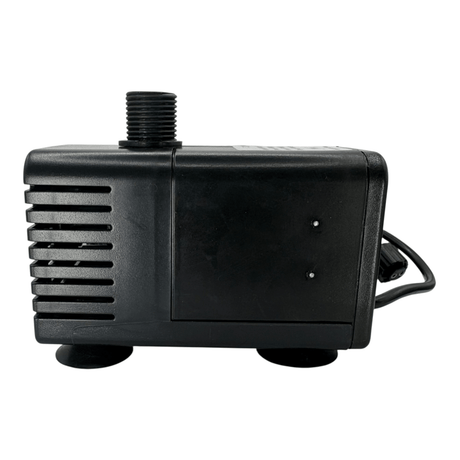 Solar Fountain Pump Kit with Solar Panel side view showing pump design and features for solar-powered water features.