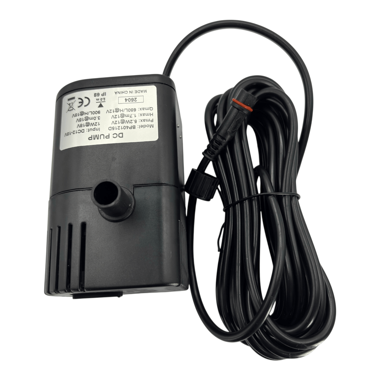 Solar Fountain Pump Kit with Solar Panel included DC brushless pump unit for solar-powered water features.