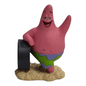 SpongeBob Ornament Patrick Starfish character figurine waving, perfect for children's aquariums and playrooms.